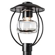 Hubbardton Forge Mason 17" Tall Post Light Coastal Black