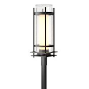 Hubbardton Forge Torch 22" Tall Post Light Coastal Black