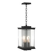 Hubbardton Forge Kingston 4 Light 10" Wide Outdoor Mini Pendant Black / Vintage Platinum / Clear