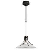Hubbardton Forge Henry 15" Wide Outdoor Pendant Coastal Black / Clear