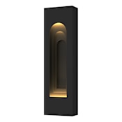 Hubbardton Forge Art Alchemy 2 Light 28" Tall Outdoor Wall Sconce Coastal Black / Coastal Black