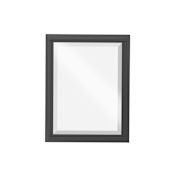 Hubbardton Forge Metra 26"W x 32"H Rectangular Beveled Steel Accent Mirror Black