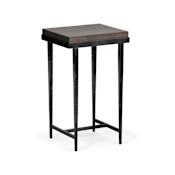 Hubbardton Forge Wick 16" Wide Wood Top Maple and Metal Table Black / Maple Espresso
