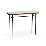 Hubbardton Forge Wick 42" Wide Wood Top Maple and Metal Table Black