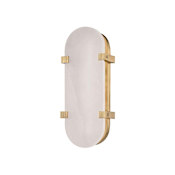 Hudson Valley Lighting Skylar Single Light 14" Tall LED Wall Sconce Aged Brass