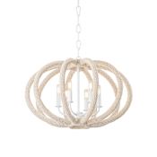 Hudson Valley Lighting Lewiston 6 Light 25" Wide Abstract Chandelier White Plaster