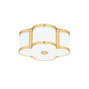 Hudson Valley Lighting Chandler 2 Light 13" Wide Flush Mount Ceiling Fixture Aged Brass