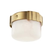 Hudson Valley Lighting Beckett Single Light 6" Wide Integrated LED Flush Mount Ceiling Fixture / Wall Sconce Aged Brass