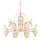 Hudson Valley Lighting Danes 12 Light 34" Wide Chandelier Vintage Gold Leaf