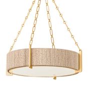 Hudson Valley Lighting Quebec 4 Light 22" Wide Drum Chandelier Gold Leaf