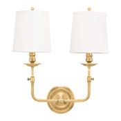 Hudson Valley Lighting Logan 2 Light 18" Tall Wall Sconce Aged Brass