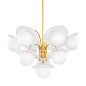 Hudson Valley Lighting Stampford 10 Light 33" Wide Chandelier Aged Brass