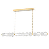 Hudson Valley Lighting Lindley 50" Wide LED Linear Chandelier Aged Brass
