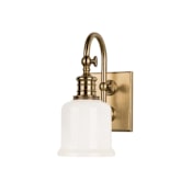 Hudson Valley Lighting Keswick Single Light 11" Tall Bathroom Sconce Aged Brass