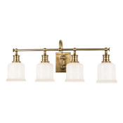 Hudson Valley Lighting Keswick 4 Light 29" Wide Bathroom Vanity Light Aged Brass