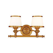 Hudson Valley Lighting Milton 2 Light 16" Wide Bathroom Vanity Light Flemish Brass