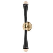 Hudson Valley Lighting Tupelo 2 Light 23" Tall LED Wall Sconce Aged Brass / Black