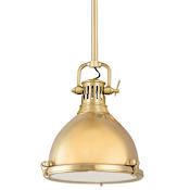 Hudson Valley Lighting Pelham Single Light 11" Wide Pendant Aged Brass