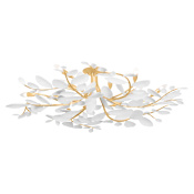 Hudson Valley Lighting Marabec 12 Light 48" Wide Semi-flush Ceiling Fixture Vintage Gold Leaf / White Plaster