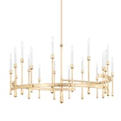 Hudson Valley Lighting Hathaway 18 Light 52" Wide Taper Candle Style Chandelier Vintage Gold Leaf