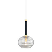 Hudson Valley Lighting Breton Single Light 9" Wide LED Mini Pendant Aged Brass