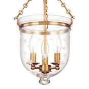 Hudson Valley Lighting Hampton 3 Light 10" Wide Semi-Flush Ceiling Fixture Aged Brass