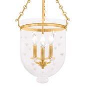Hudson Valley Lighting Hampton 3 Light 12" Wide Semi-Flush Ceiling Fixture Aged Brass