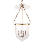 Hudson Valley Lighting Hampton 4 Light 15" Wide Taper Candle Pendant Aged Brass