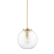 Hudson Valley Lighting Bay Ridge 12" Wide Pendant Aged Brass