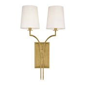 Hudson Valley Lighting Glenford 2 Light 22" Tall Wall Sconce Aged Brass