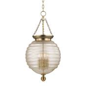 Hudson Valley Lighting Coolidge 4 Light 14" Wide Taper Candle Pendant Aged Brass