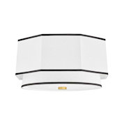 Hudson Valley Lighting Riverdale 2 Light 18" Wide Flush Mount Drum Ceiling Fixture Aged Brass