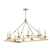 Hudson Valley Lighting Allendale 10 Light 45" Wide Taper Candle Chandelier Aged Brass