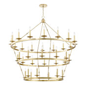 Hudson Valley Lighting Allendale 36 Light 58" Wide Taper Candle Chandelier Aged Brass