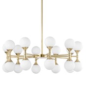Hudson Valley Lighting Astoria 20 Light 36" Wide LED Chandelier Aged Brass
