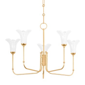 Hudson Valley Lighting Montclair 5 Light 30" Wide Chandelier Vintage Gold Leaf