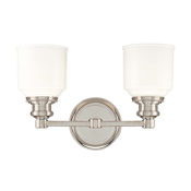 Hudson Valley Lighting Windham 2 Light 14" Wide Bathroom Vanity Light Polished Nickel