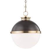 Hudson Valley Lighting Latham Single Light 15" Wide Pendant Aged / Antique Distressed Bronze