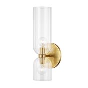 Hudson Valley Lighting Sayville 2 Light 16" Tall Wall Sconce Aged Brass