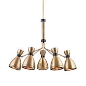 Hudson Valley Lighting Solaris 5 Light 37" Wide Chandelier Aged Brass