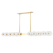 Hudson Valley Lighting Austen 20 Light 60" Wide LED Linear Chandelier Aged Brass
