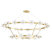 Hudson Valley Lighting Austen 30 Light 58" Wide LED Ring Chandelier Aged Brass