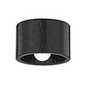 Hudson Valley Lighting Loris 6" Wide Flush Mount Drum Ceiling Fixture Polished Nickel / Black Marble