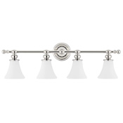 Hudson Valley Lighting Weston 4 Light 34" Wide Bathroom Vanity Light Polished Nickel