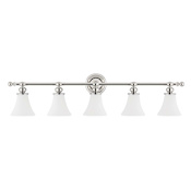 Hudson Valley Lighting Weston 5 Light 43" Wide Bathroom Vanity Light Polished Nickel