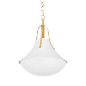 Hudson Valley Lighting Coventry 16" Wide Pendant Vintage Gold Leaf / White Plaster