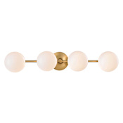 Hudson Valley Lighting Fleming 4 Light 29" Wide LED Bathroom Vanity Light Aged Brass