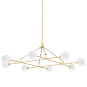 Hudson Valley Lighting Andrews 8 Light 46" Wide LED Chandelier Aged Brass