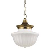 Hudson Valley Lighting Dutchess Single Light 12" Wide Pendant Aged Brass