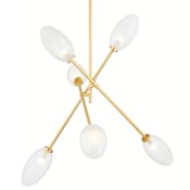 Hudson Valley Lighting Alberton 6 Light 53" Wide Sputnik Chandelier Aged Brass